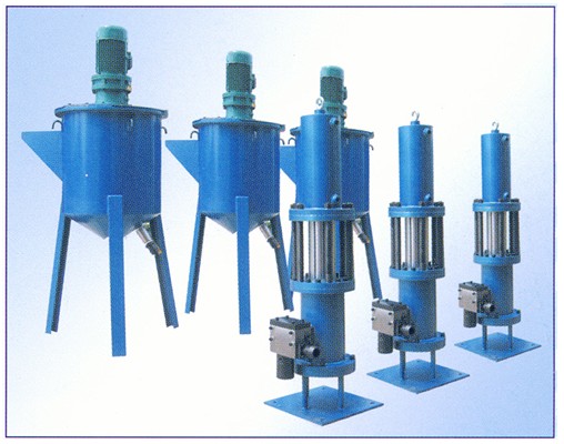 Feeding machine, Rotation type mixer